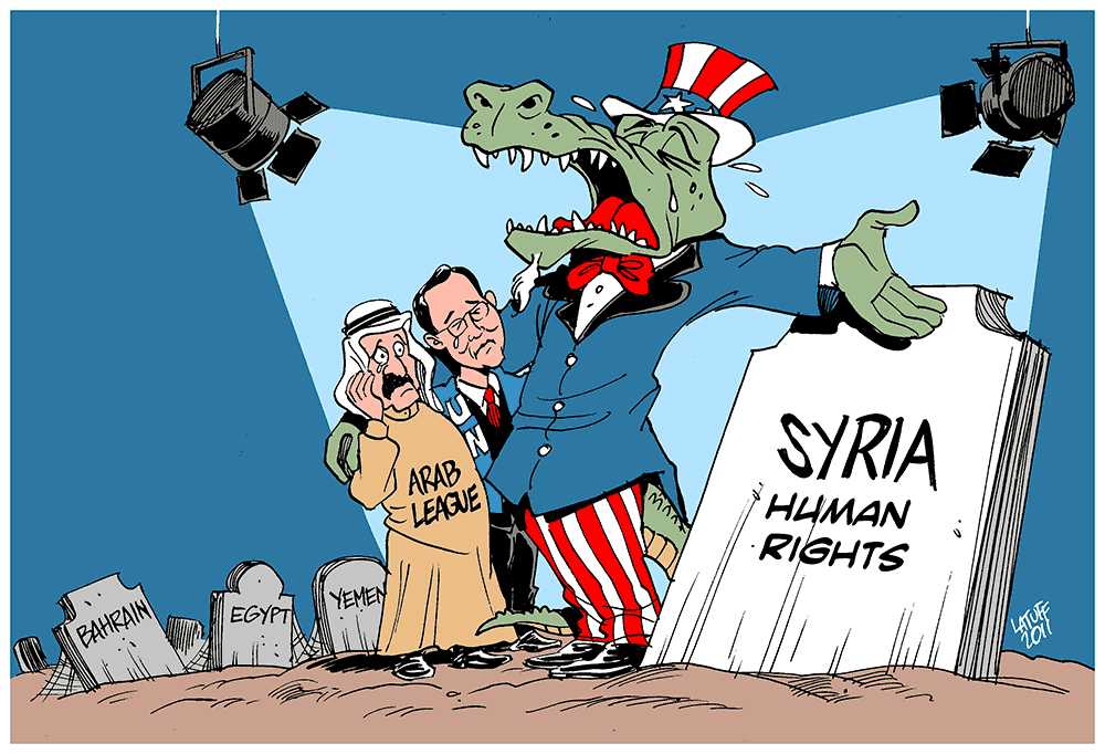 Crocodile tears for Syria Latuff