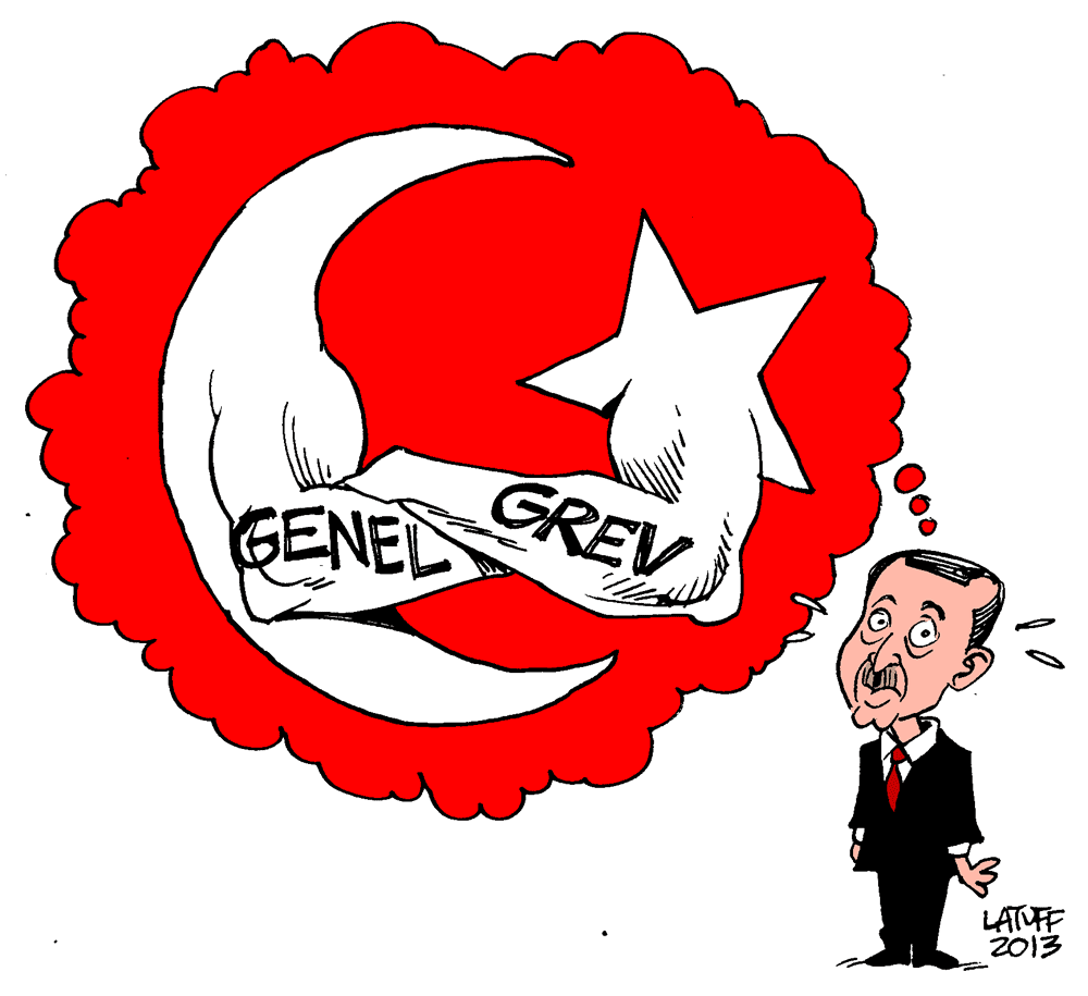 Erdogan fears general strike-Latuff