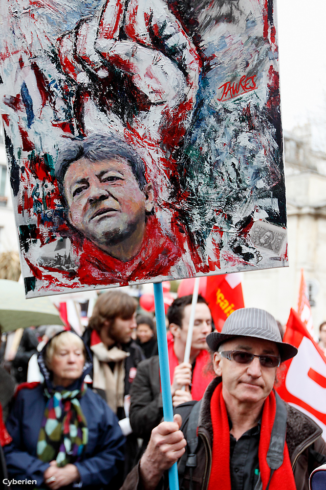 Melenchon art at demo-cyberien 94