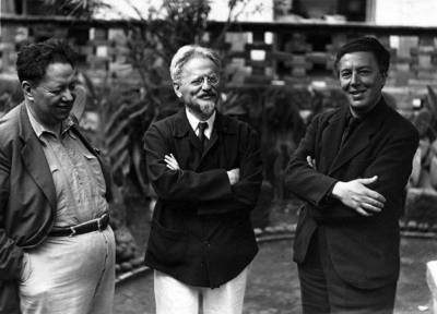 Diego Rivera, León Trotsky y André Breton