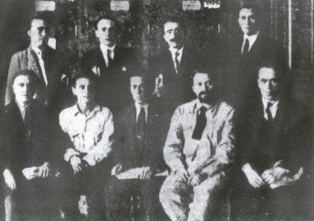 Óscar Pérez Solís, Maurín y Nin, entre otros, en Moscú 1924.
