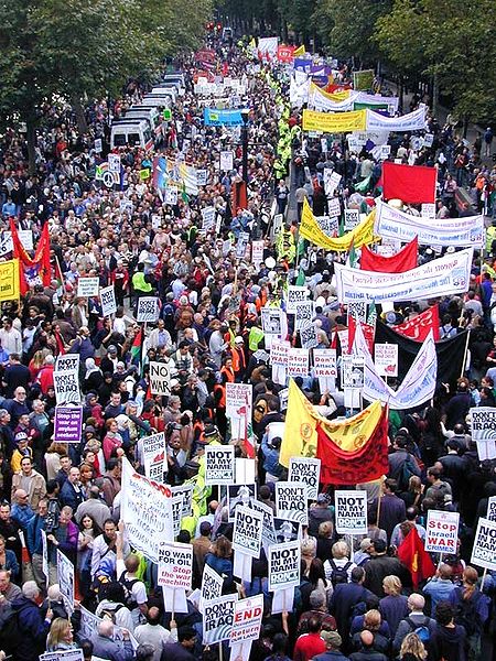 London anti war demo Image William M. Connolley Wikimedia Commons